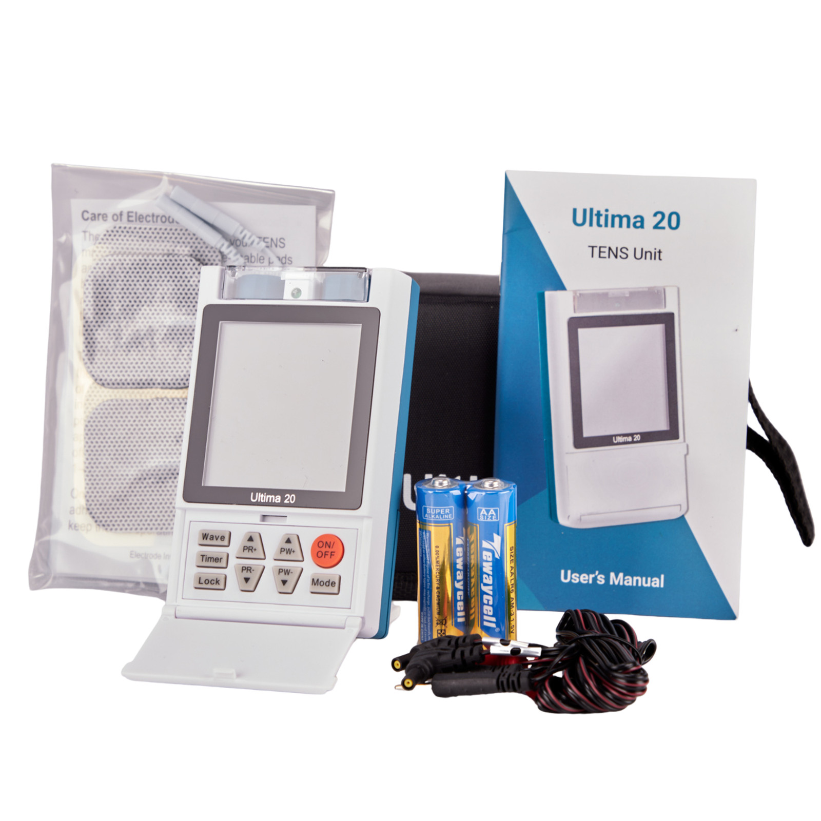 Ultima 20 Digital TENS Machine – Dual Channel Nerve Stimulator with 20 Modes &