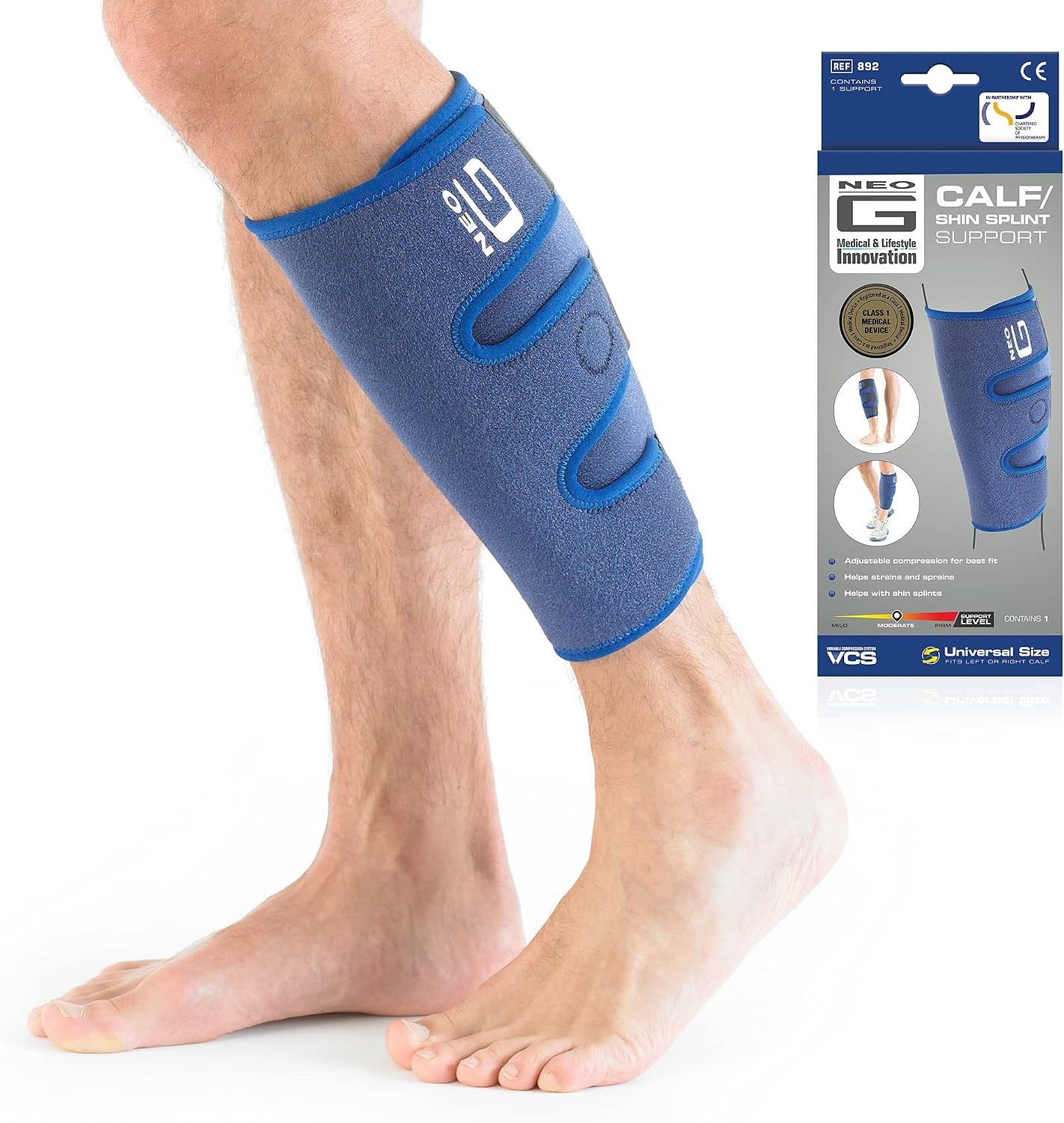 Calf Brace for Shin Splints Lower Leg Pain Relief – Torn Muscle Running Sports