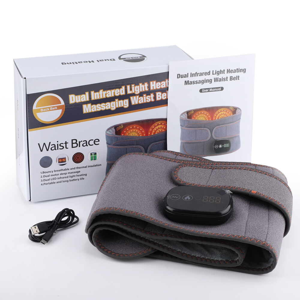Red Light Therapy Heating Belt, Lumbar Massager, Heated Back Brace Vibration US
