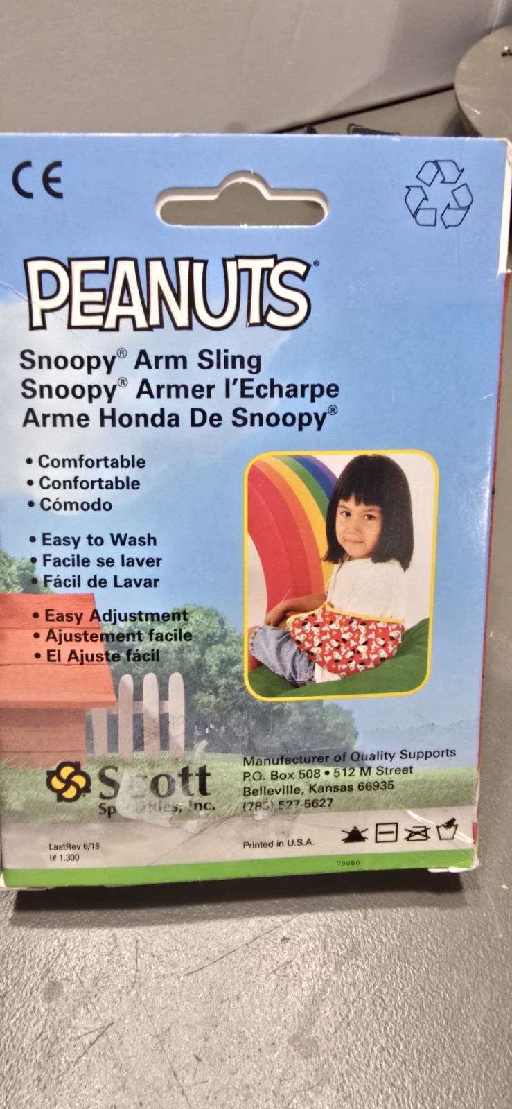 Snoopy Sportaid Arm Sling PEDIATRIC ARM SLING Multiple Sizes Available FAST SHIP