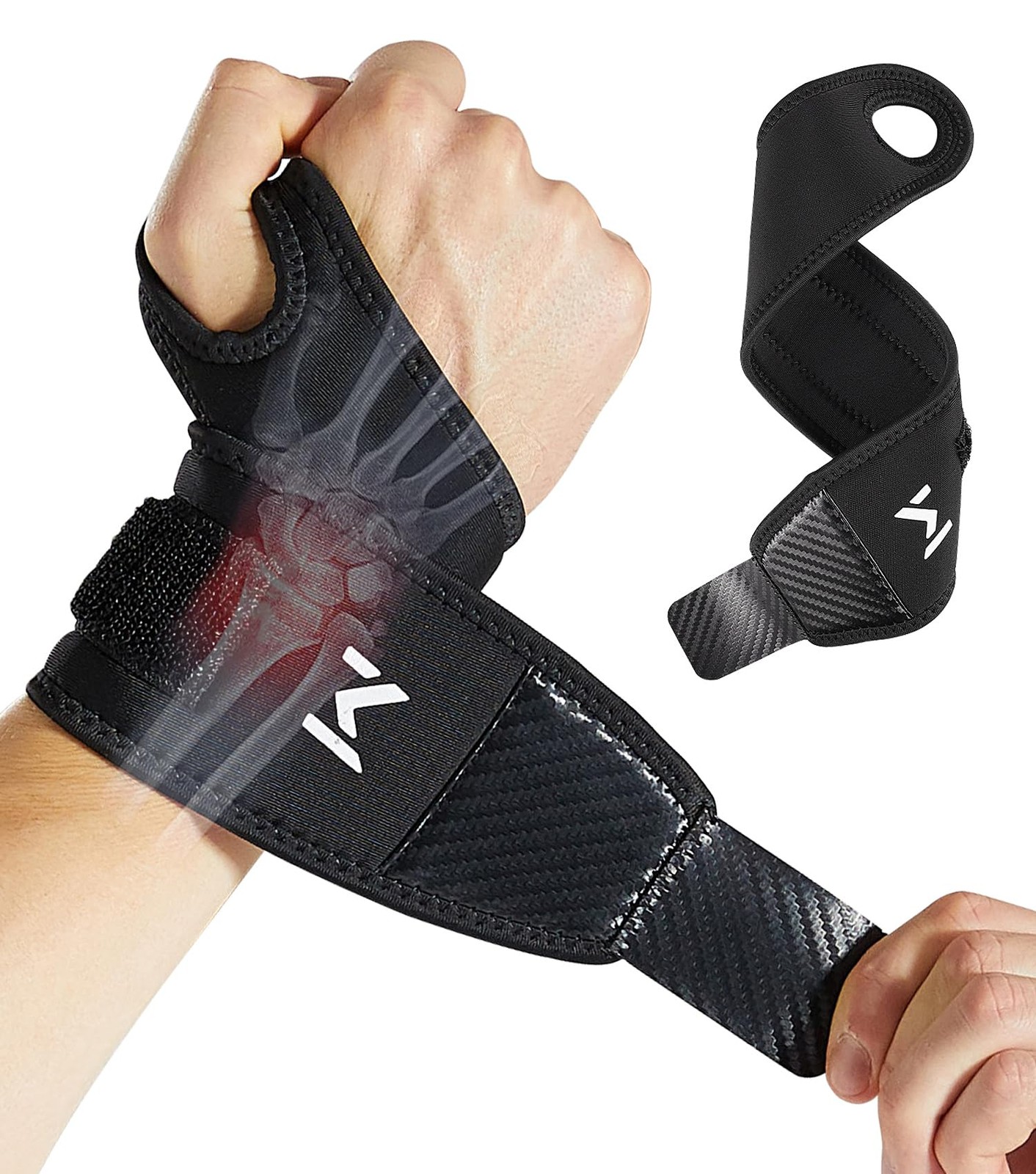 1Pair TFCC Wrist Brace with 1Pair Wristbands, Wrist Support for Tendonitis, S…