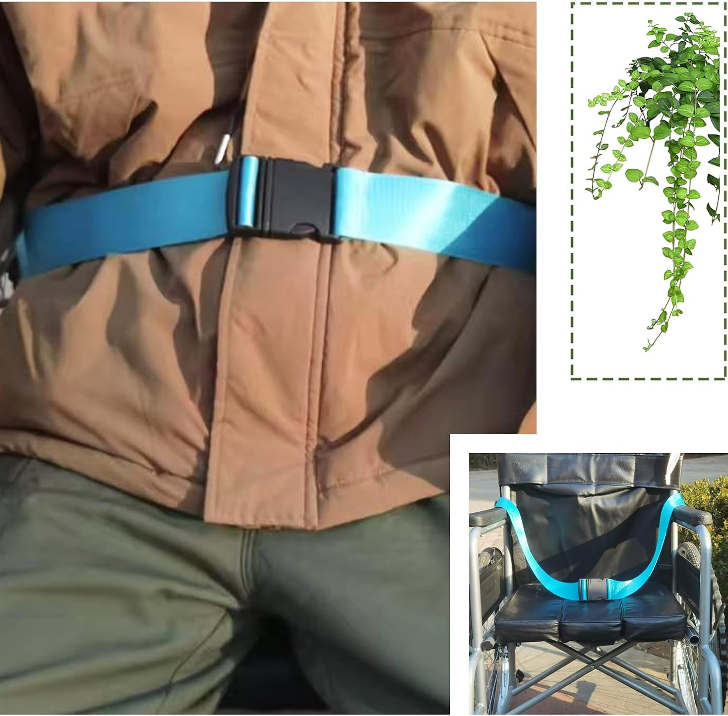 Wheelchair Seatbelt,Anti-Slip and Anti-Fall Safety Strap Fixation Belt,for Ch…