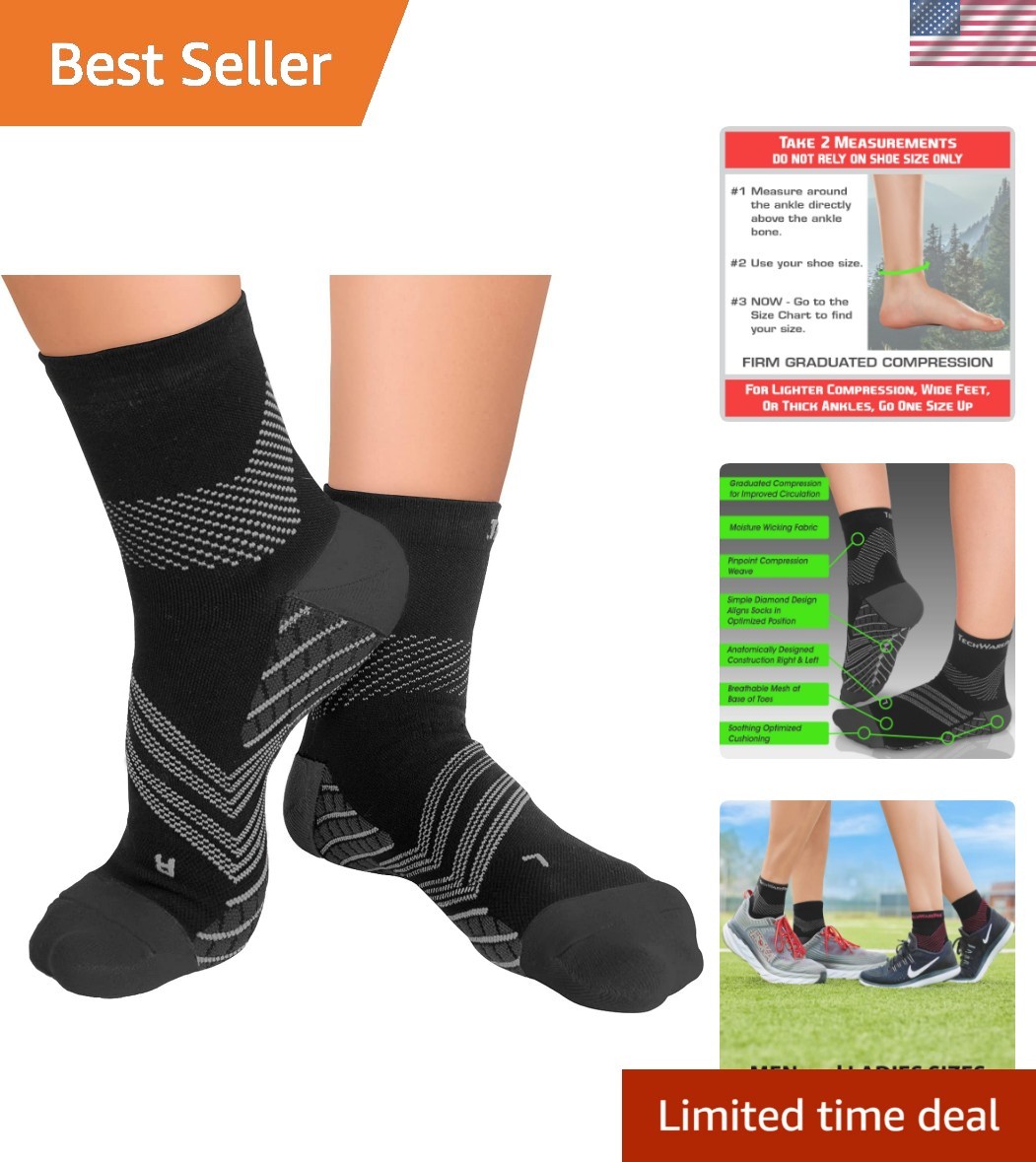Plantar Fasciitis Socks – Cushion Ankle Compression Socks Women & Men. Achill…
