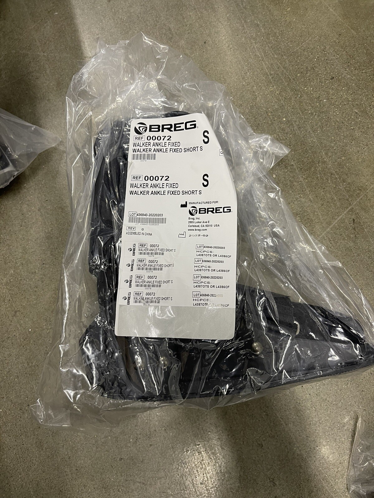 Breg Fixed Ankle Walker Short S Part #00072