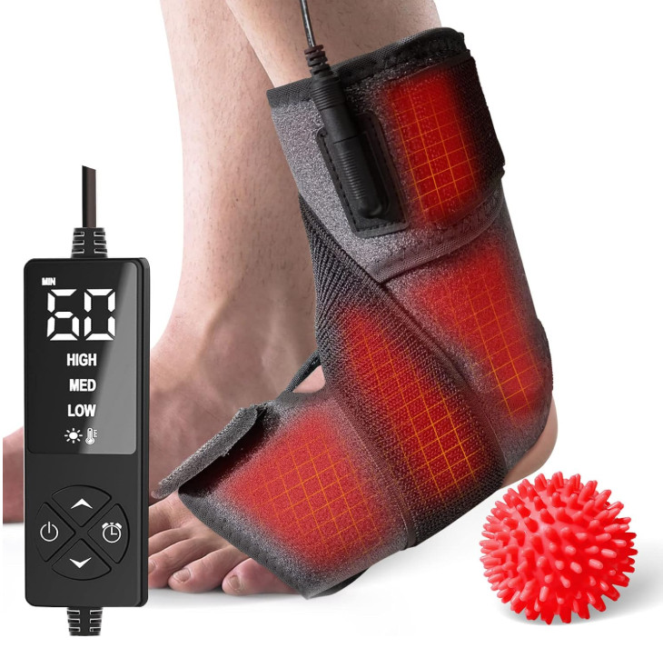 Ankle Heating Pad for Achilles Tendonitis and Plantar Fasciitis Relief, Heate…
