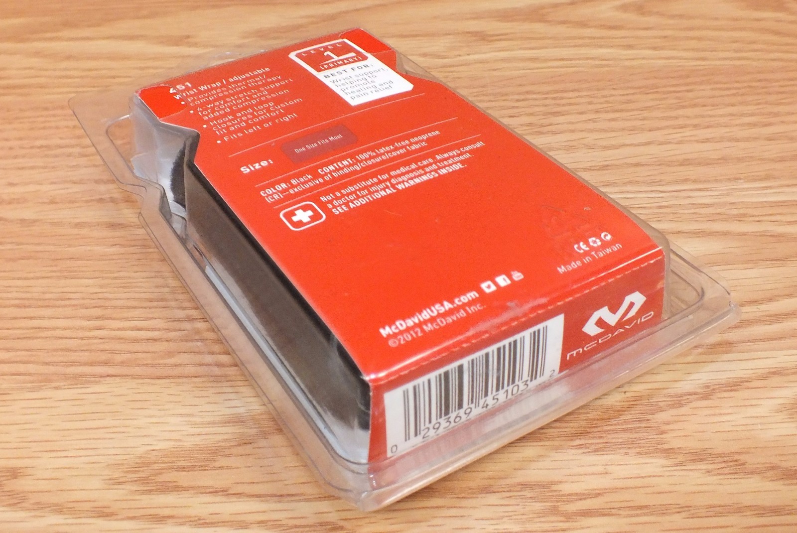 Genuine McDavid (451) Adjustable Hook & Loop One Size Fits Most Wrist Wrap *READ