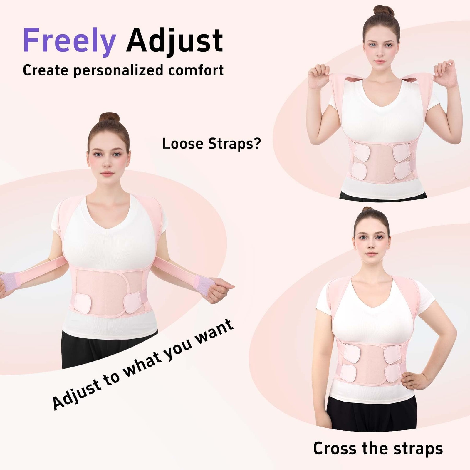 Back Brace Posture Corrector for Men and Women, Full Back Support with Adjust…