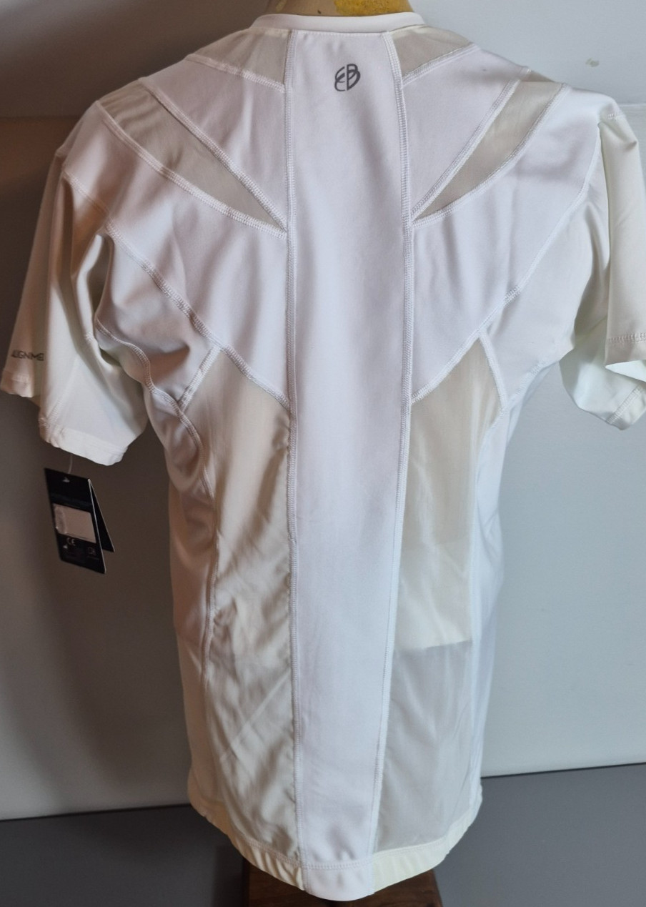 AlignMed Back Posture Fitness Shirt Mens XXL 2XL White Zip-Front NEW NWT