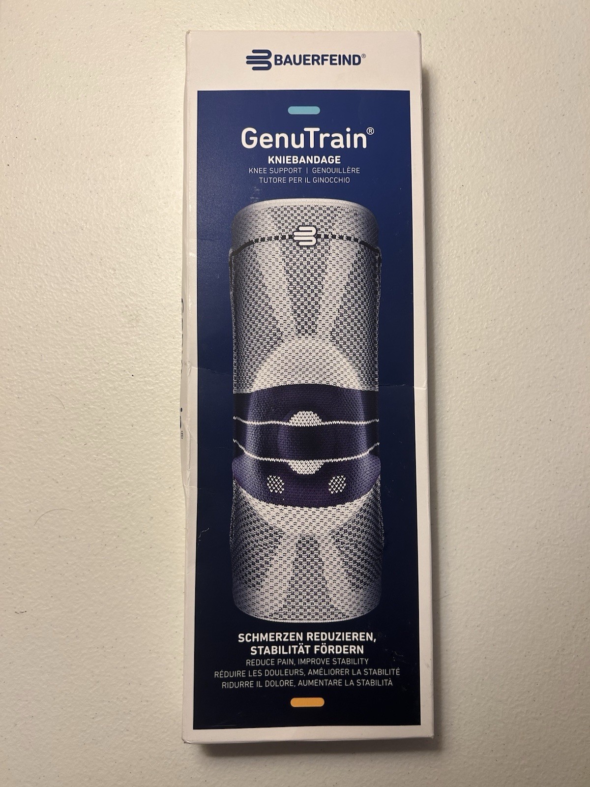 Bauerfeind GenuTrain Knee Support Brace – Size 2 – Black – Open Box