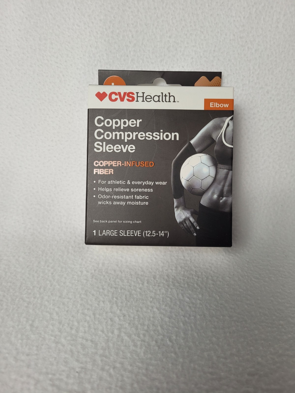 CVS Health Copper Elbow Compression Sleeve Large