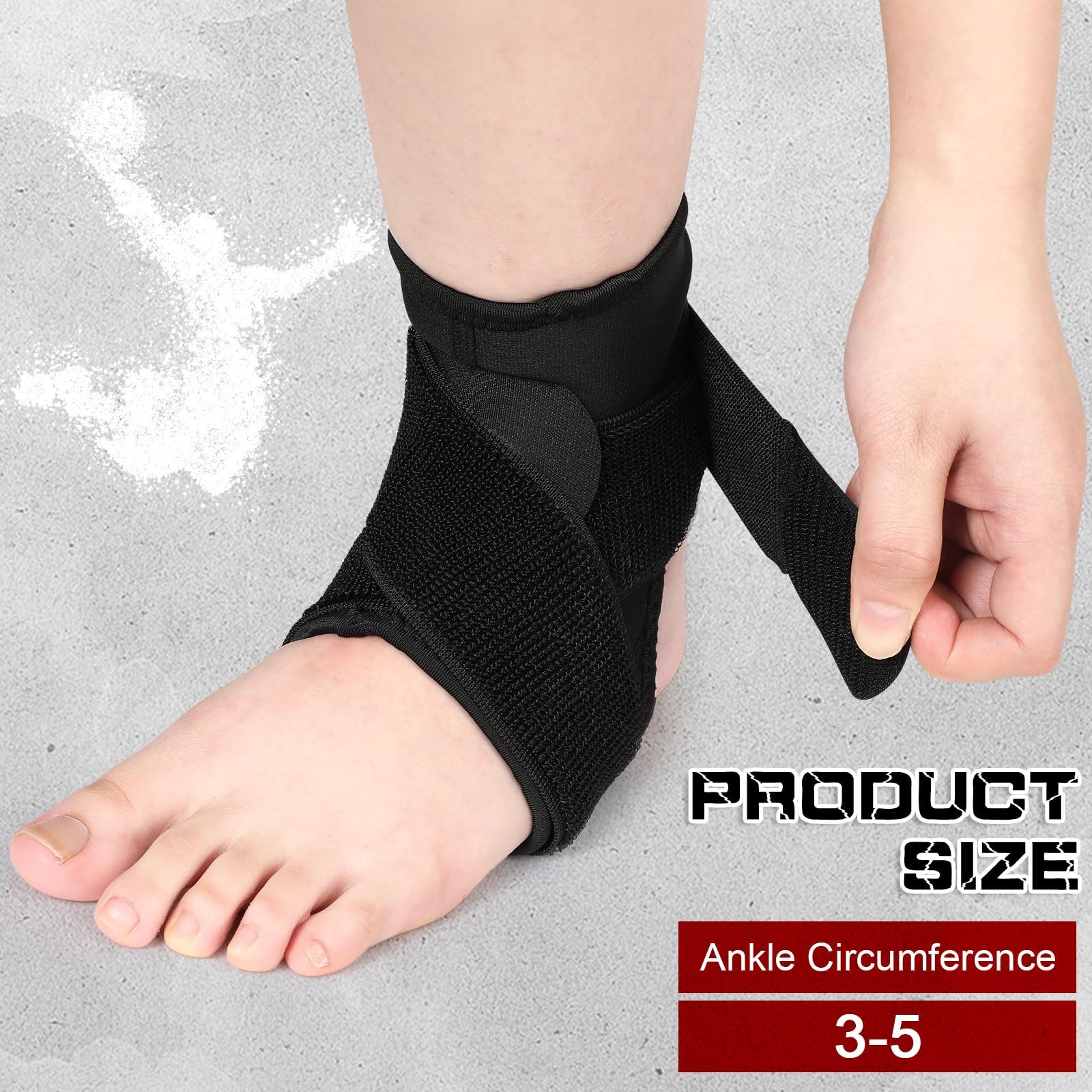 2 Pcs Ankle Brace Kid Ankle Support Youth Neoprene Lace up Compression Sleeve…