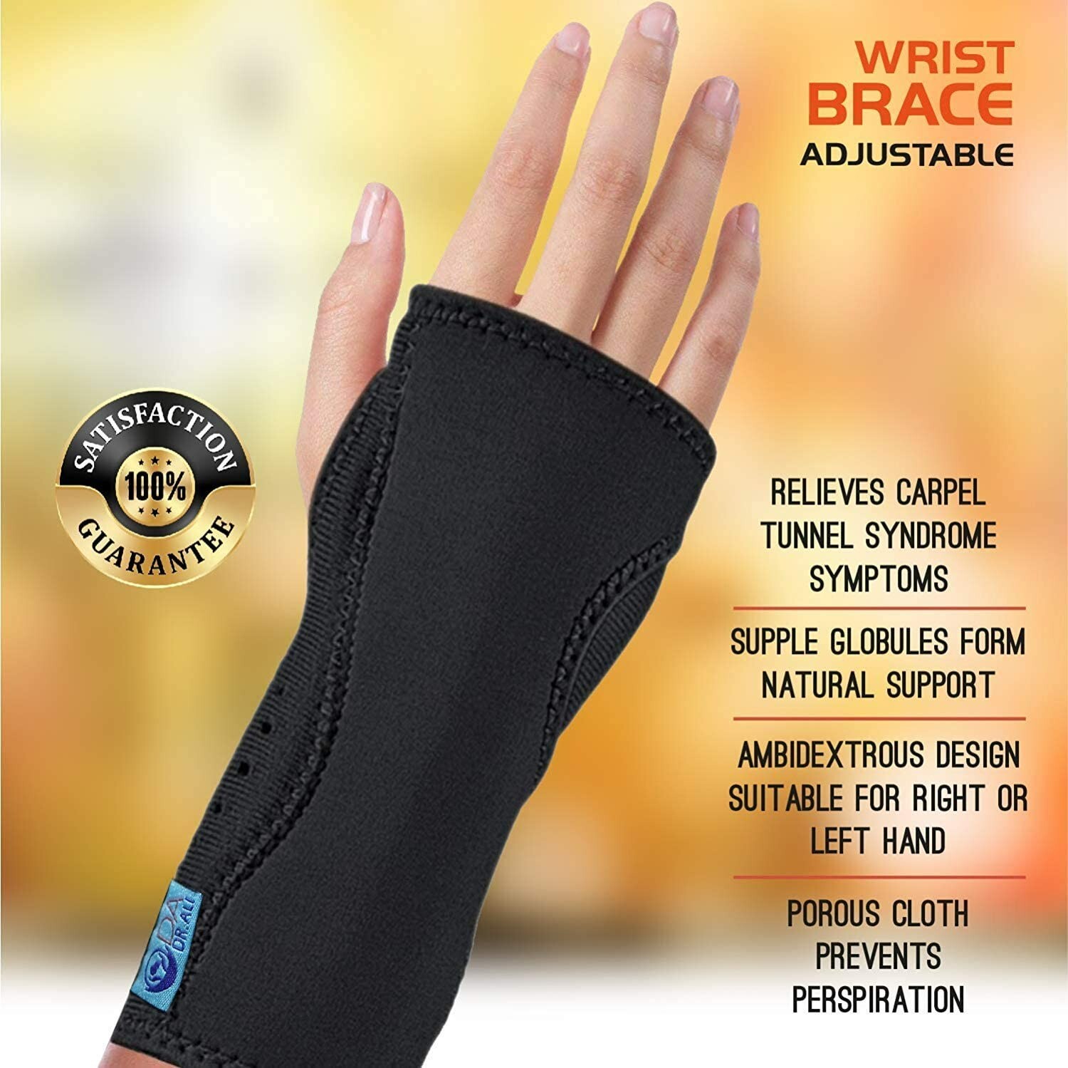 Dr Ali Night Wrist Splint Brace Fits Both Hands Sleep Support Wrap Carpal Tunnel