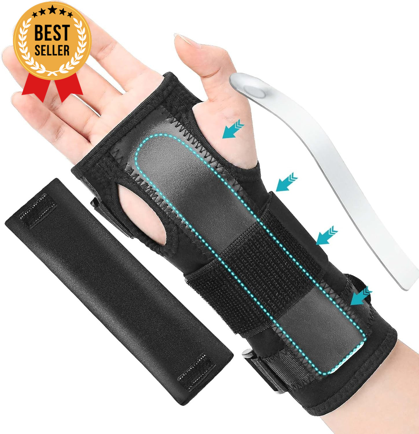Wrist Brace Splint Carpal Tunnel Pain Relief Adjustable Compression for Hands