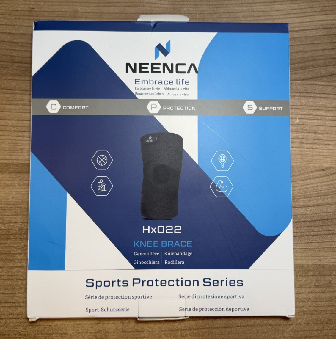 NEENCA Professional Knee Brace For Knee Pain Black Adult Size Large HX022