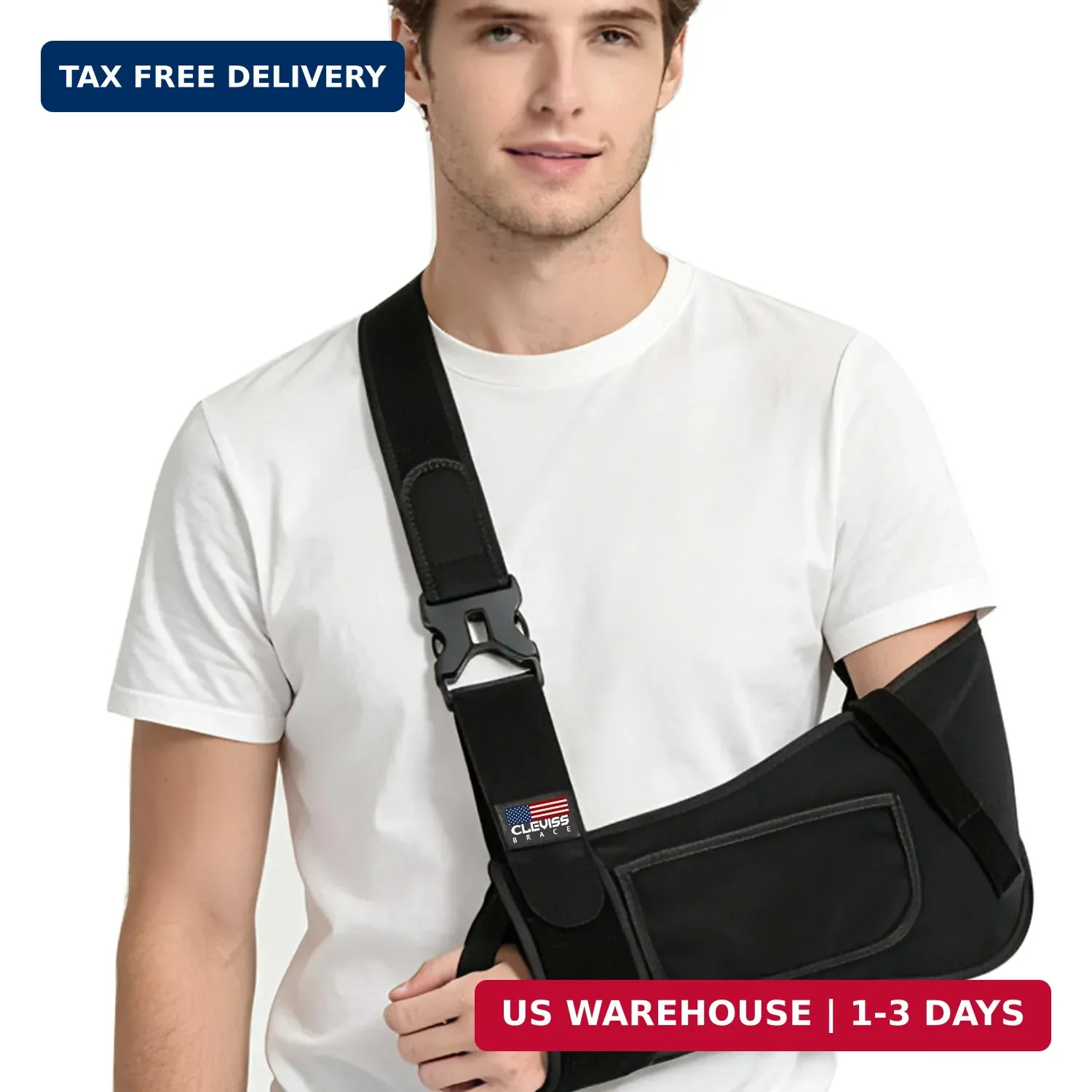 Arm Sling Shoulder Immobilizer, Shoulder Sling for Torn Rotator Cuff, Adjustable