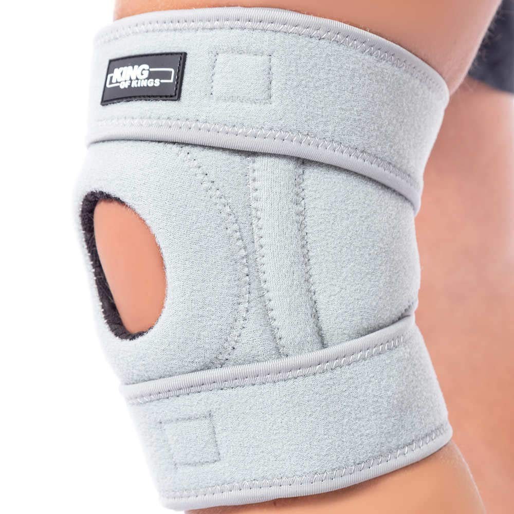 Patella Knee Brace Grey Adjustable Neoprene Sleeve Arthritis Support Stabilizer