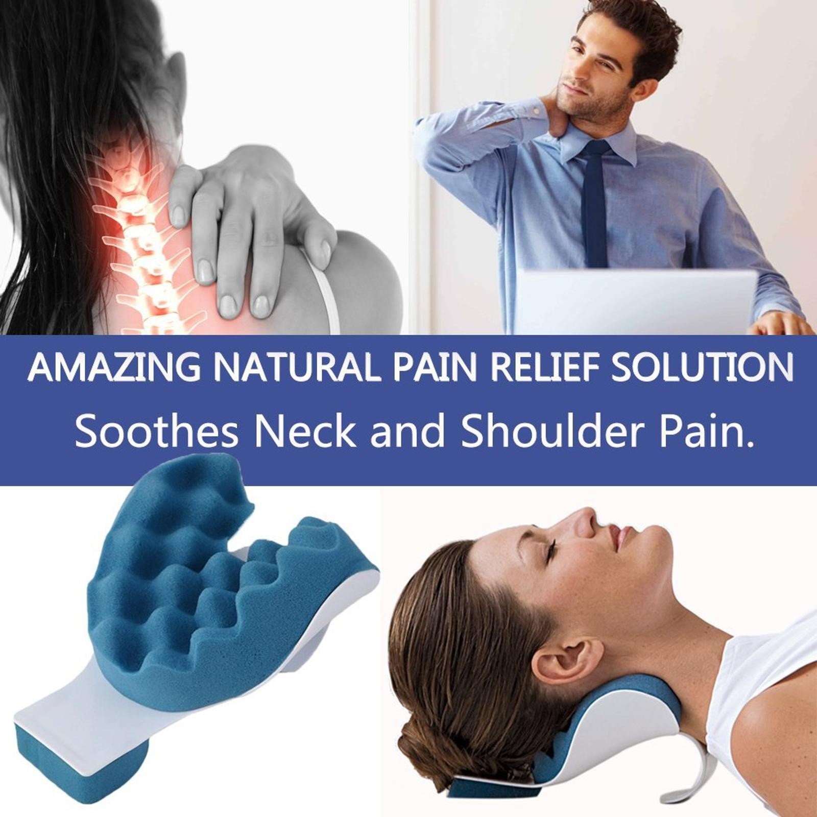 Relief Neck Shoulder Muscle Relaxer Pain Cervical Spine Alignment Pillow Massage