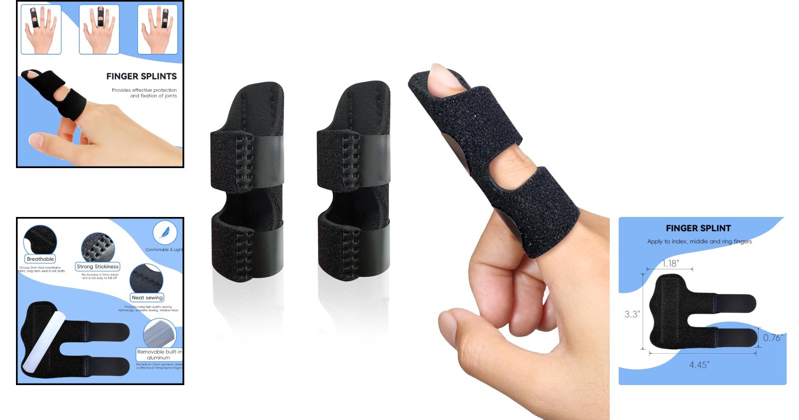 Lightweight Trigger Finger Brace – Injury Relief Splint for Index, Middle, Ring