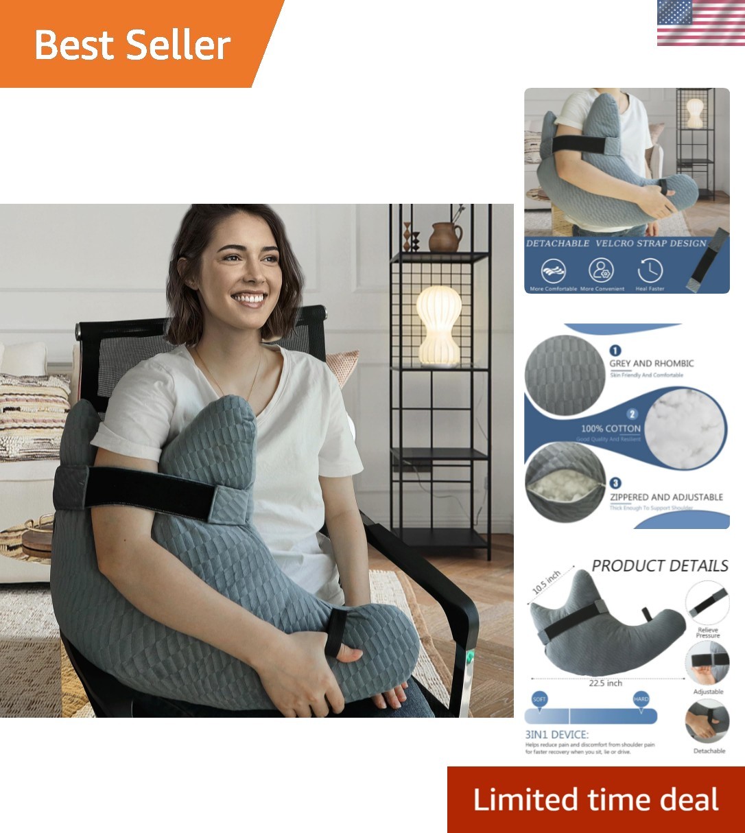 Post Shoulder Surgery Pillow, Shoulder Pillow for Shoulder Pain, Rotator Cuff…
