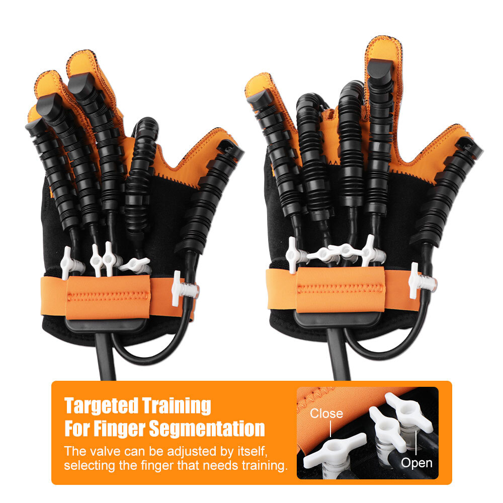 Heating Rehabilitation Robot Gloves For Hand Stroke Hemiplegia Finger Trainer
