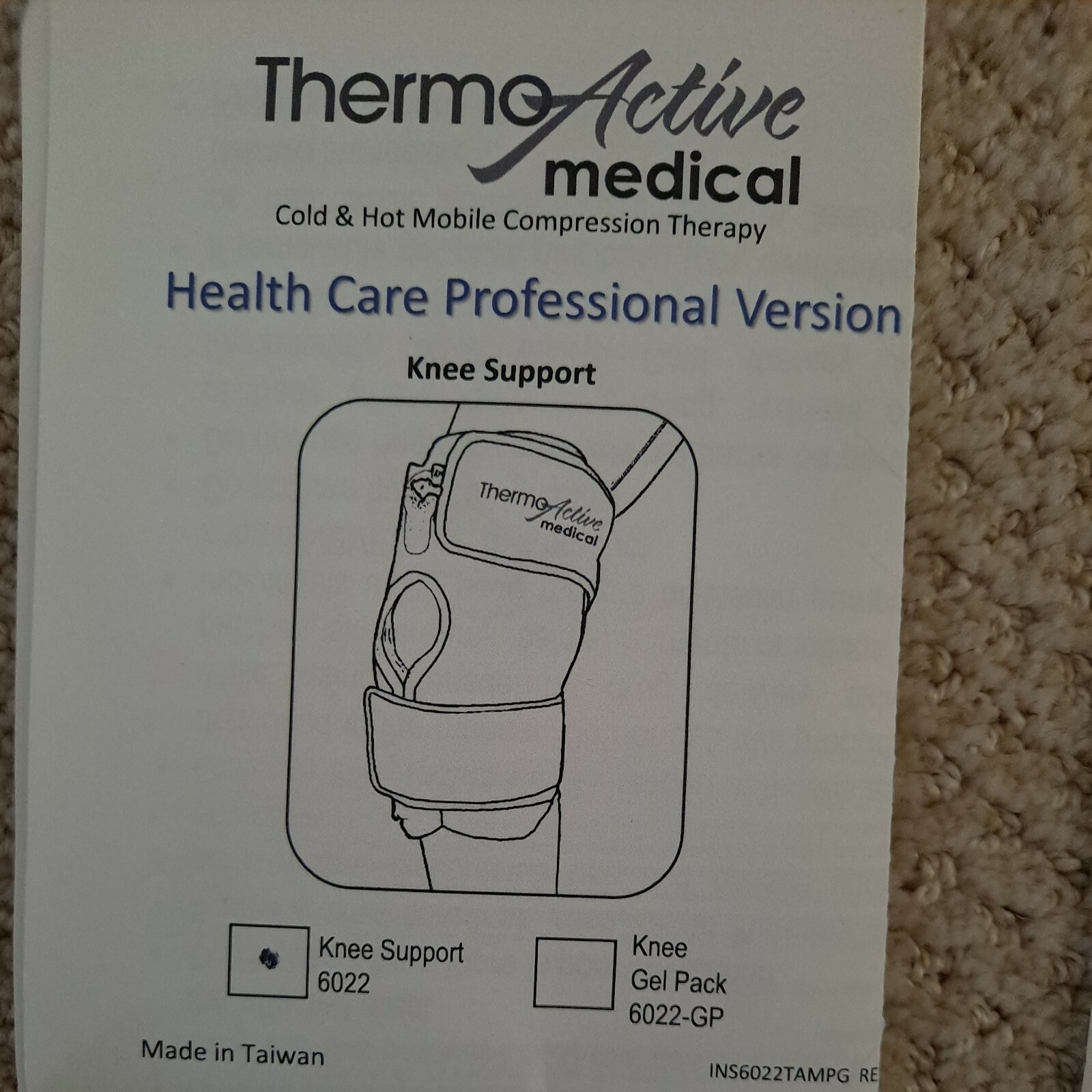 ThermoActive Cold & Hot Mobile Compression Therapy – Knee Support #6022 Poly Sys