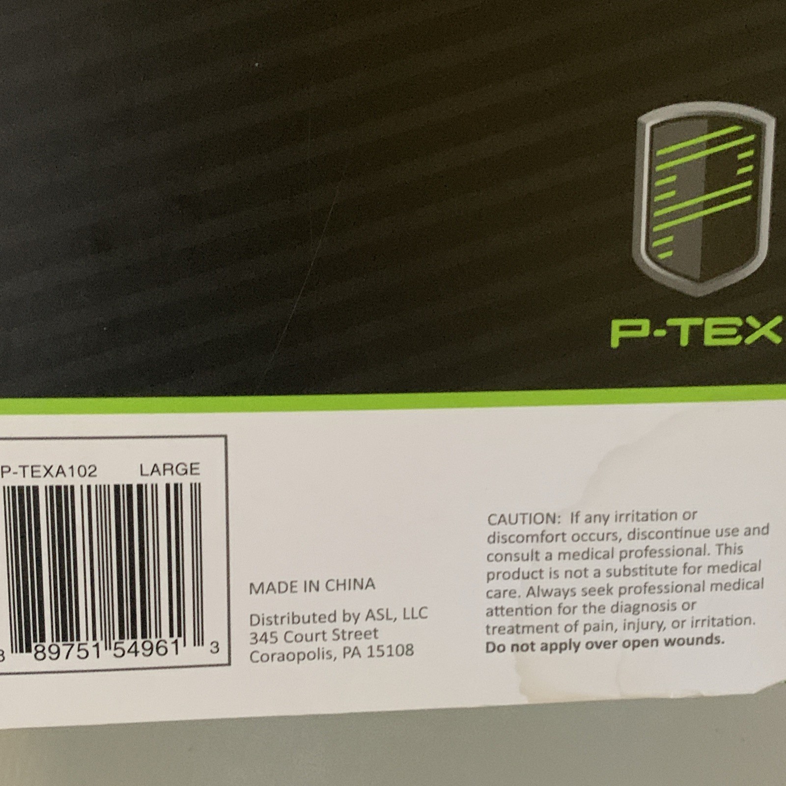 P-TEX **ANKLE SLEEVE**STABILITY WRAP** P-TEXA102**BLACK**ADULT LARGE ** NEW**