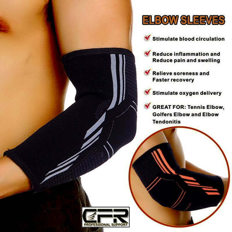 Magnetic Elbows Brace Support Compression Sleeve Arthritis Tendonitis Joint Pain