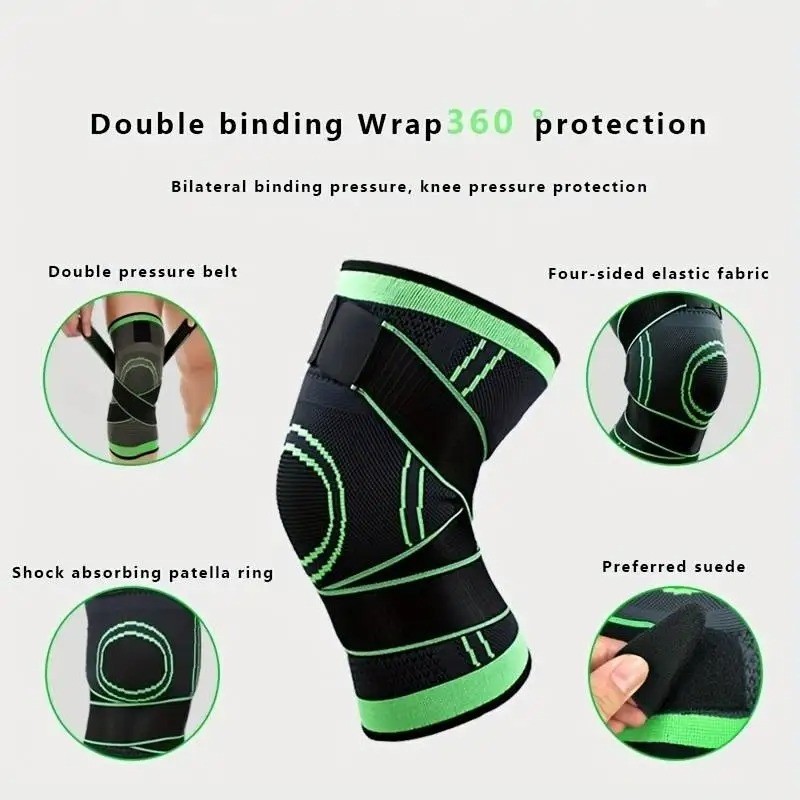 Knee Sleeve Compression Brace Support For Sport Joint Pain Arthritis Relief