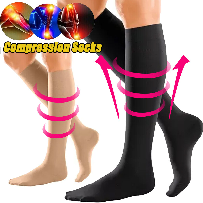 Compression Socks Stockings Women Men Knee High Medical 20-30 mmHG Support S-XXL