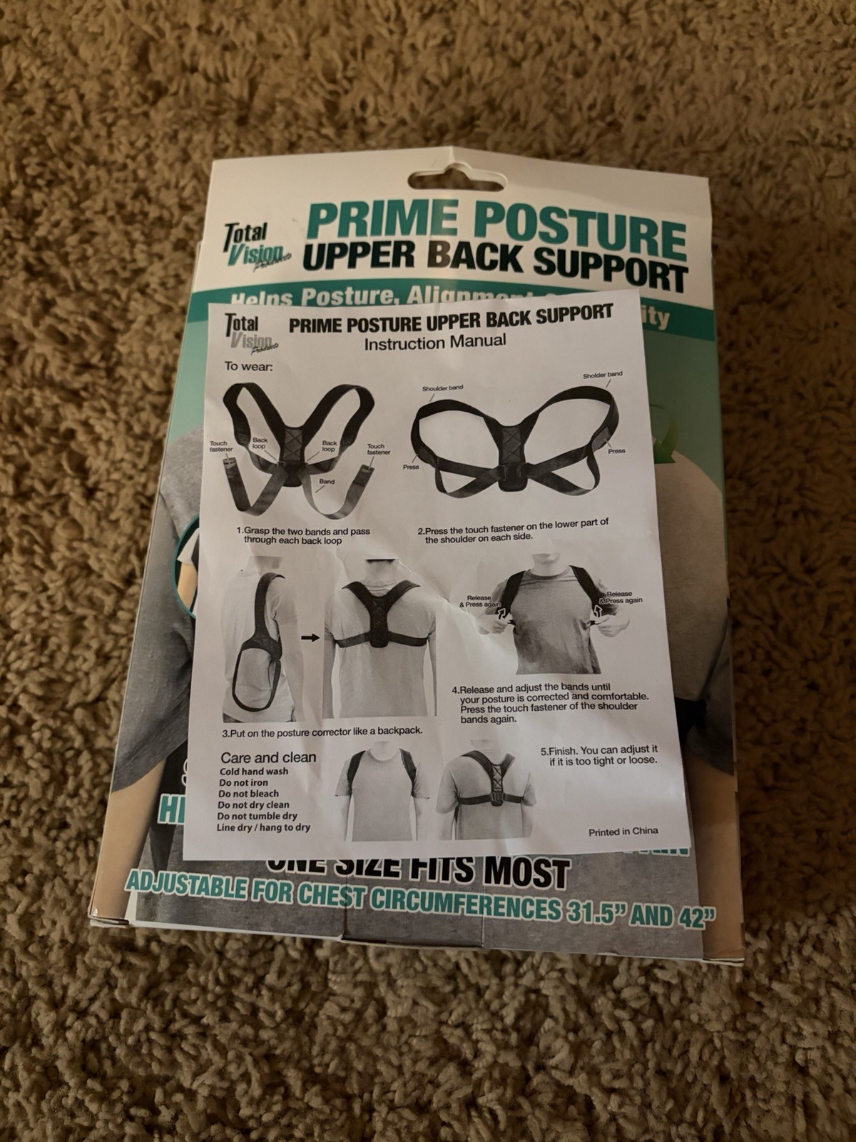Prime Posture Upper Back Support. Helps posture alignment, and stability.
