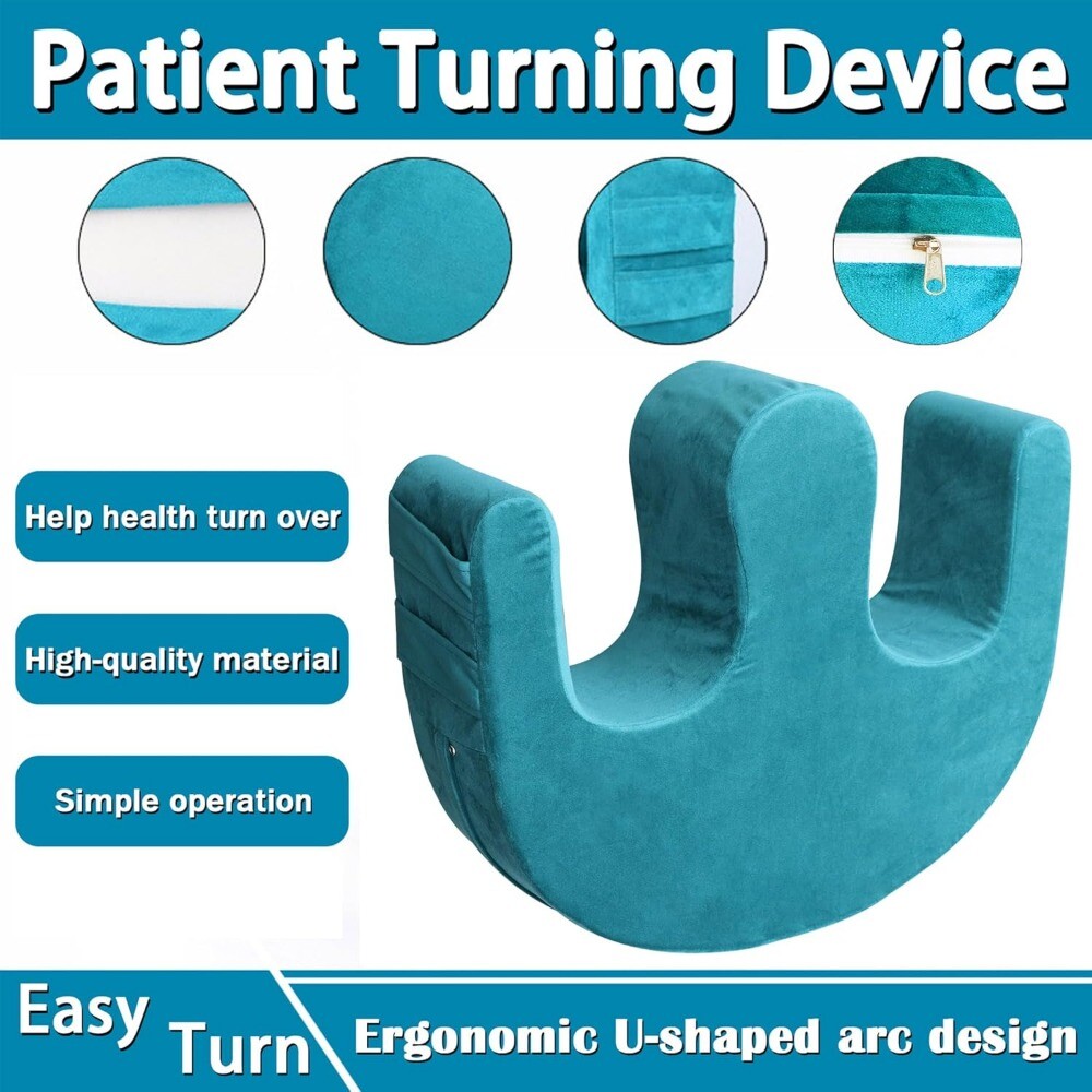 Bedridden Patient Turning Device with Fixing Strap Elderly Bed Rest Leg Pillow