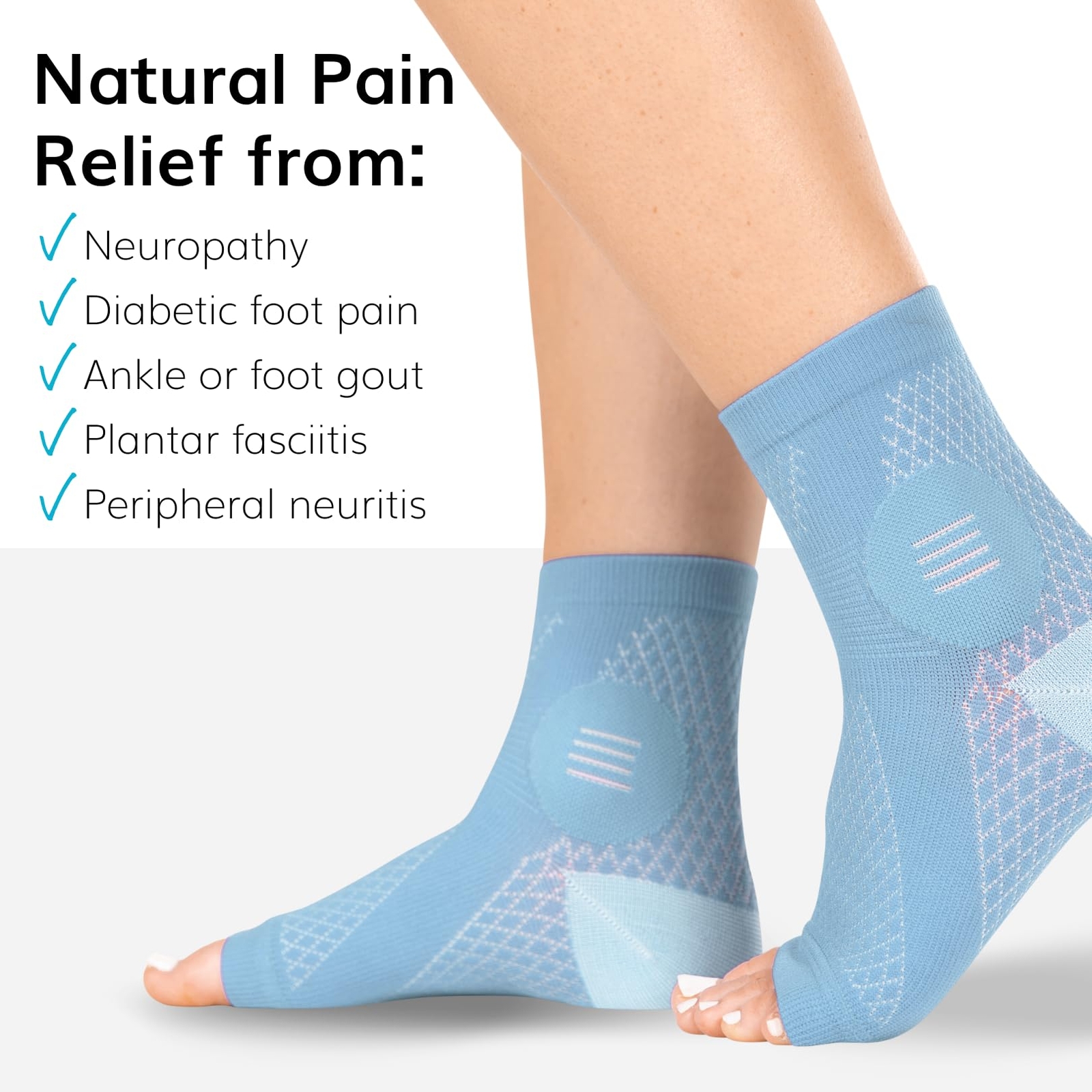Neuropathy Socks – Peripheral Neuritis Compression Diabetic Toeless Foot Slee…