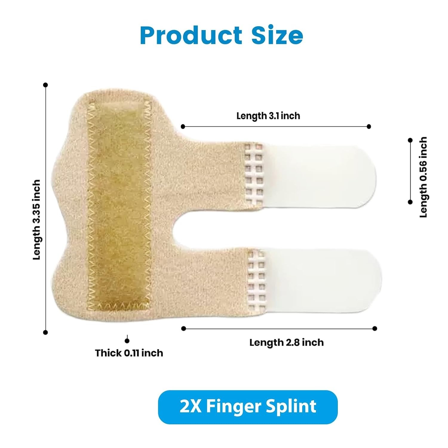 Beige Finger Splint Set – 2 Adjustable Splints for Arthritis & Healing Support