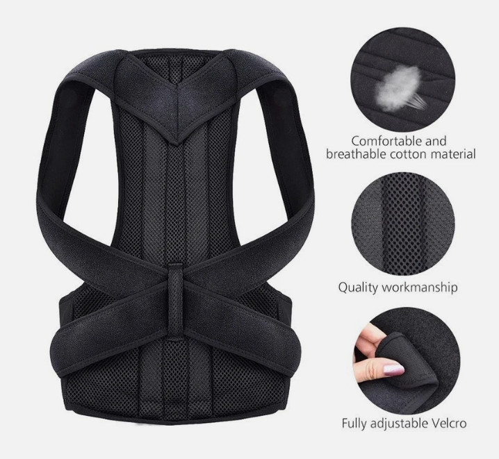 Adjustable Posture Corrector Low Back Support Shoulder Brace Belt for Men Women