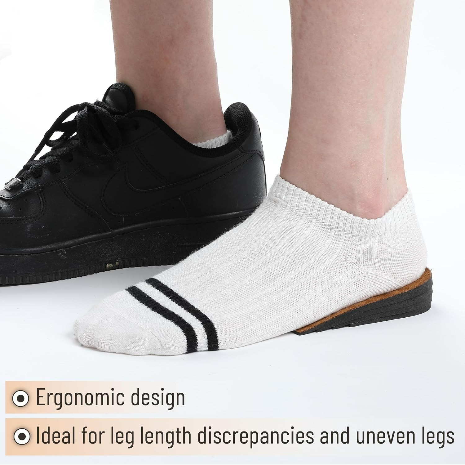 Dr. JK Adjustable Heel Lifts – 4 Layers Foam Pads for Uneven Legs, Large Size