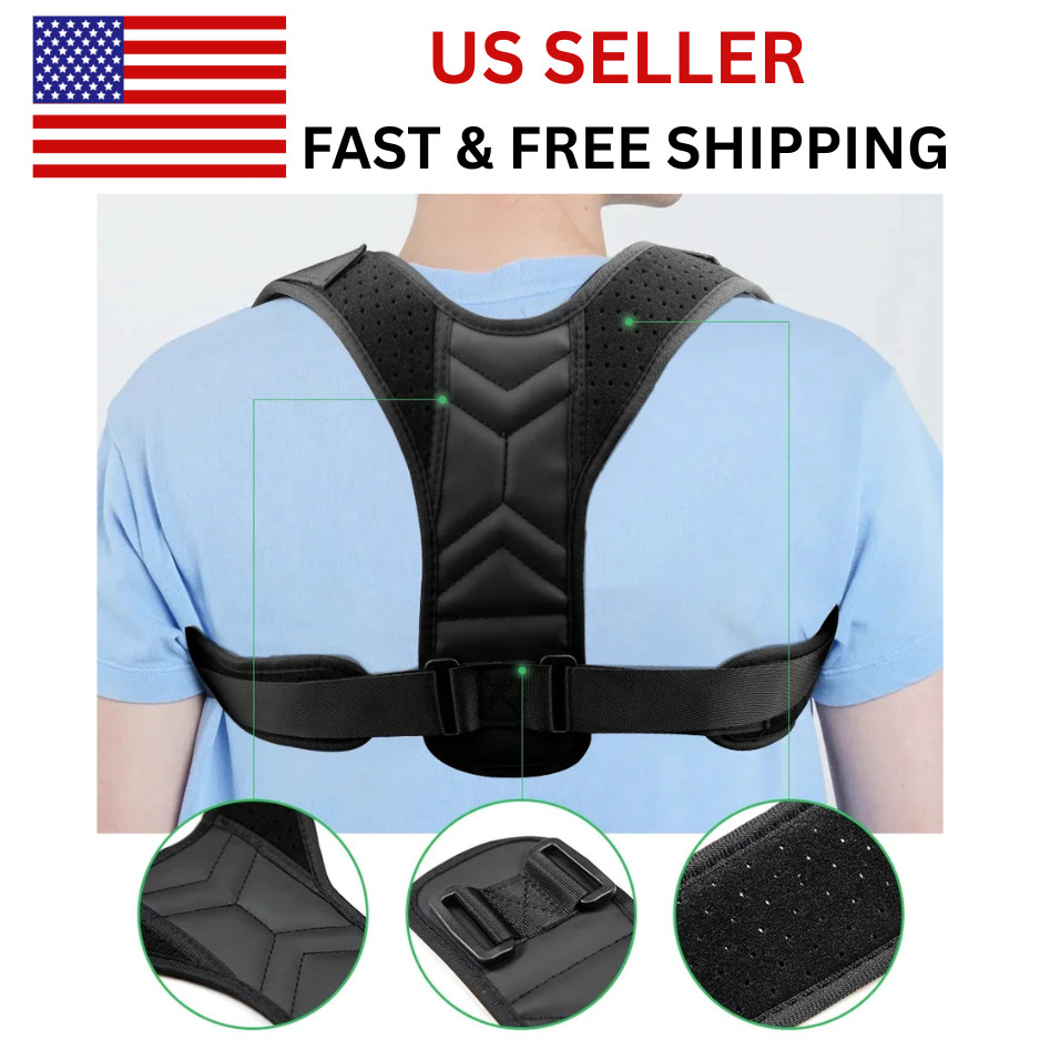 Posture Corrector Adjustable Back Brace Shoulder Support Clavicle Belt Men Women
