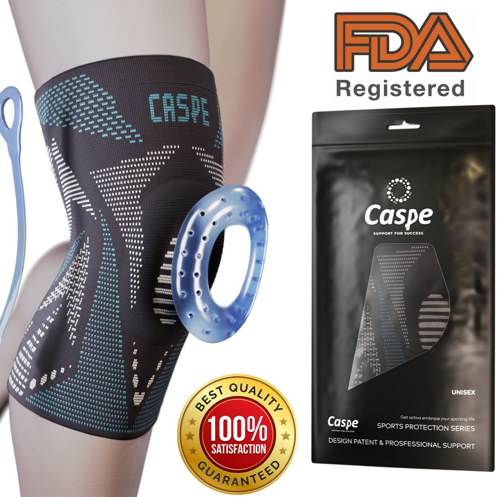 2 Pack Knee Brace Support For Sport Gym Knee Brace for Meniscus Tear Relief Gift