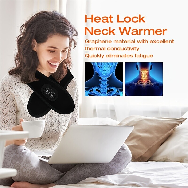 Electric Heating Neck and Shoulder Warmer with 3 Temperature Settings, Vibration