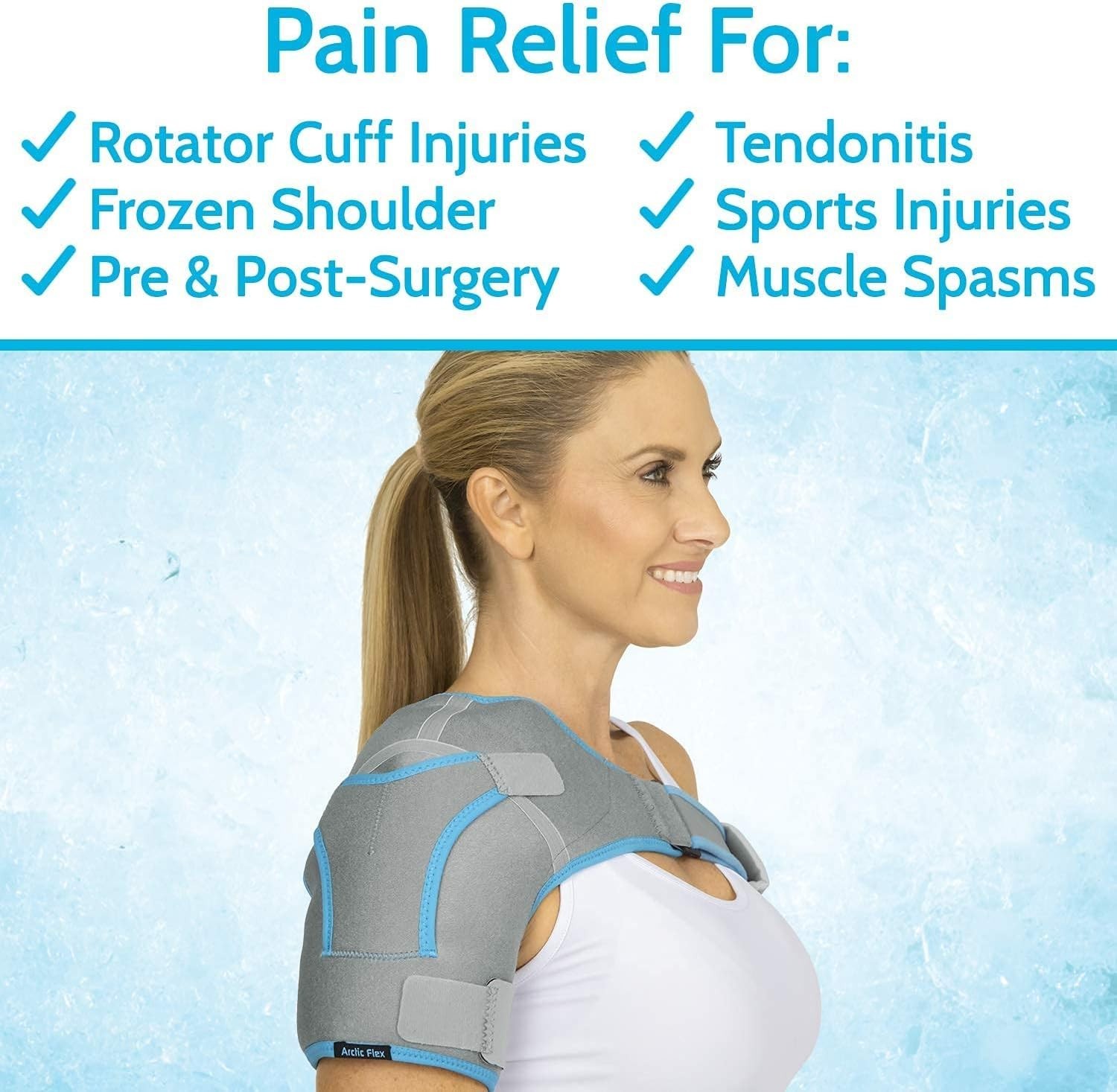 Adjustable Shoulder Ice Pack Brace – Gel Compression Support for All Injuries