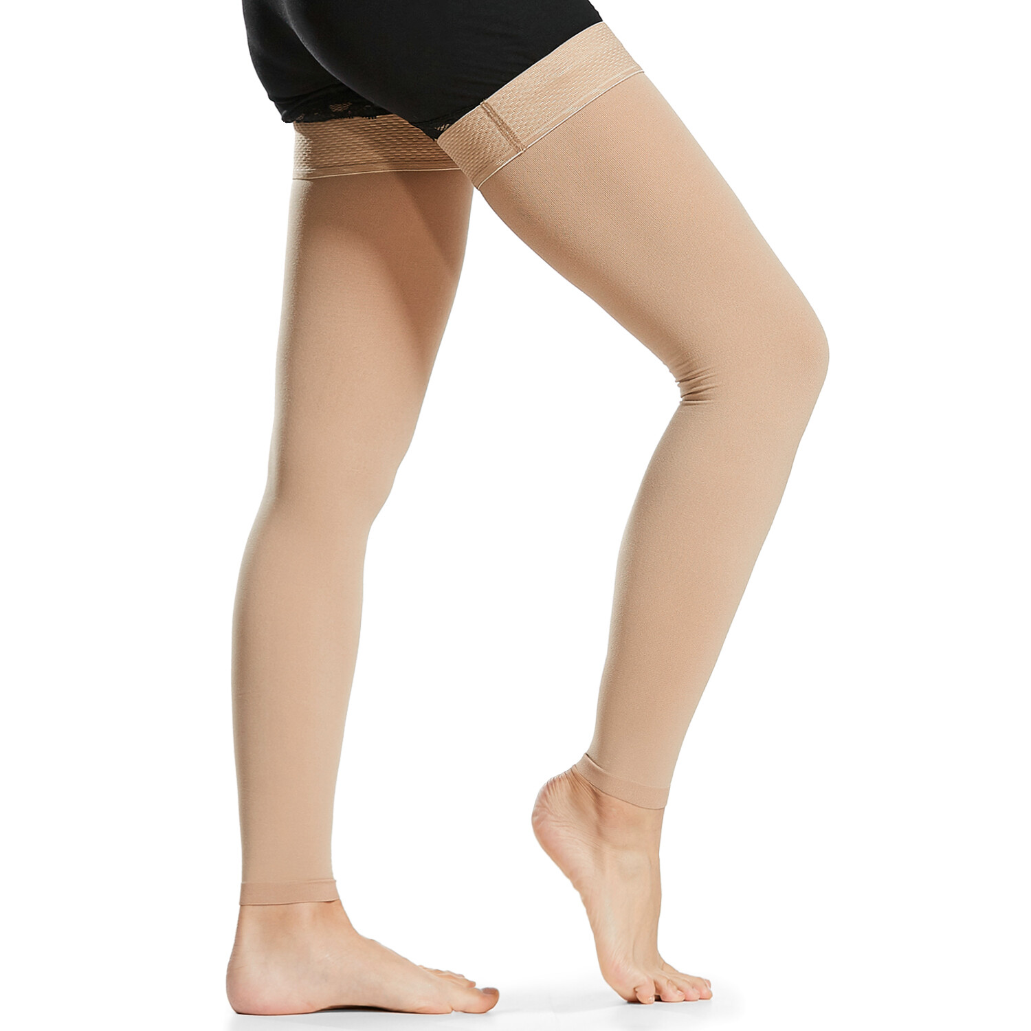1 Pair Thigh High Socks Men Women 20-30mmHg F3I1