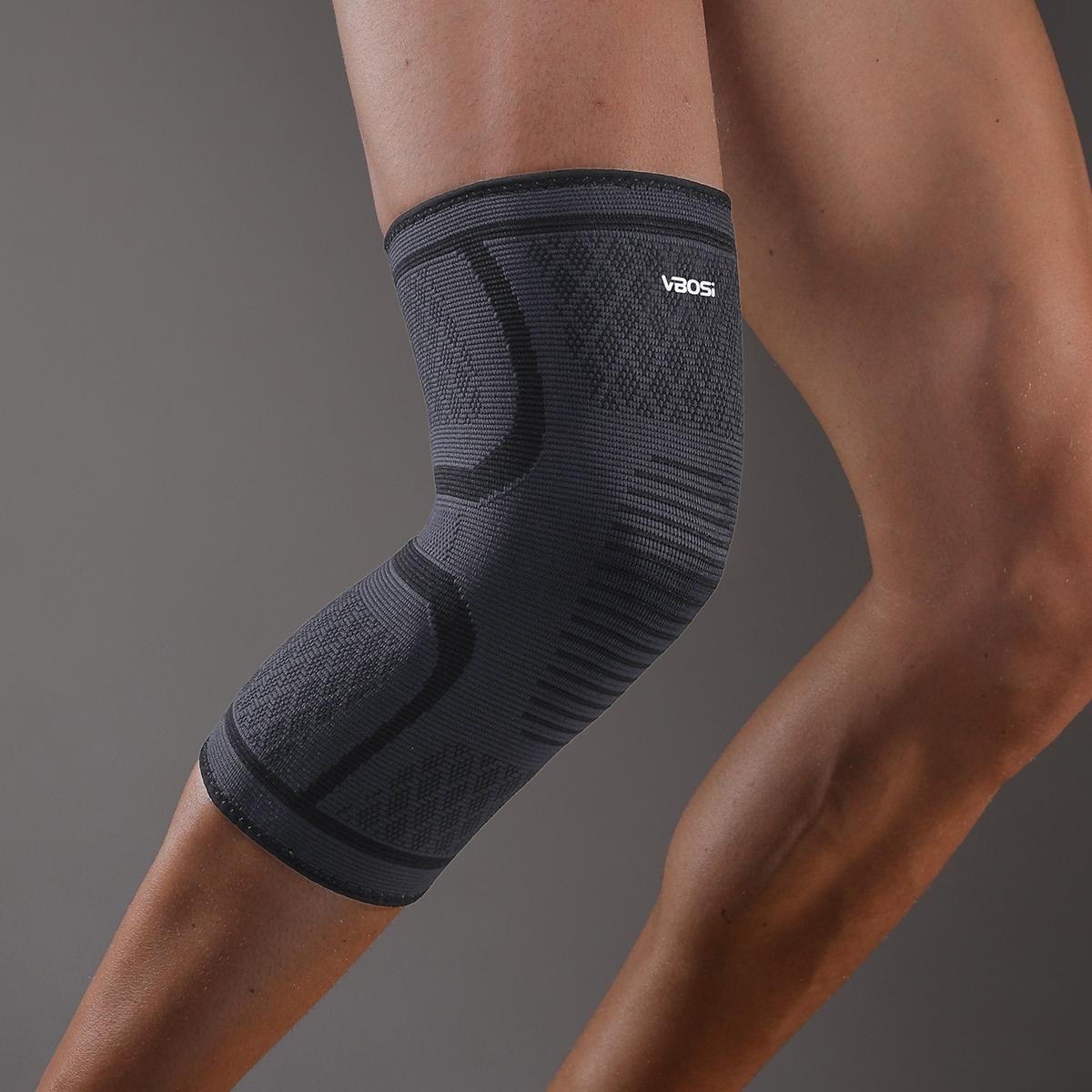 1 Pc Elastic Breathable Compression Knee Support Sleeve for Basketball Running C