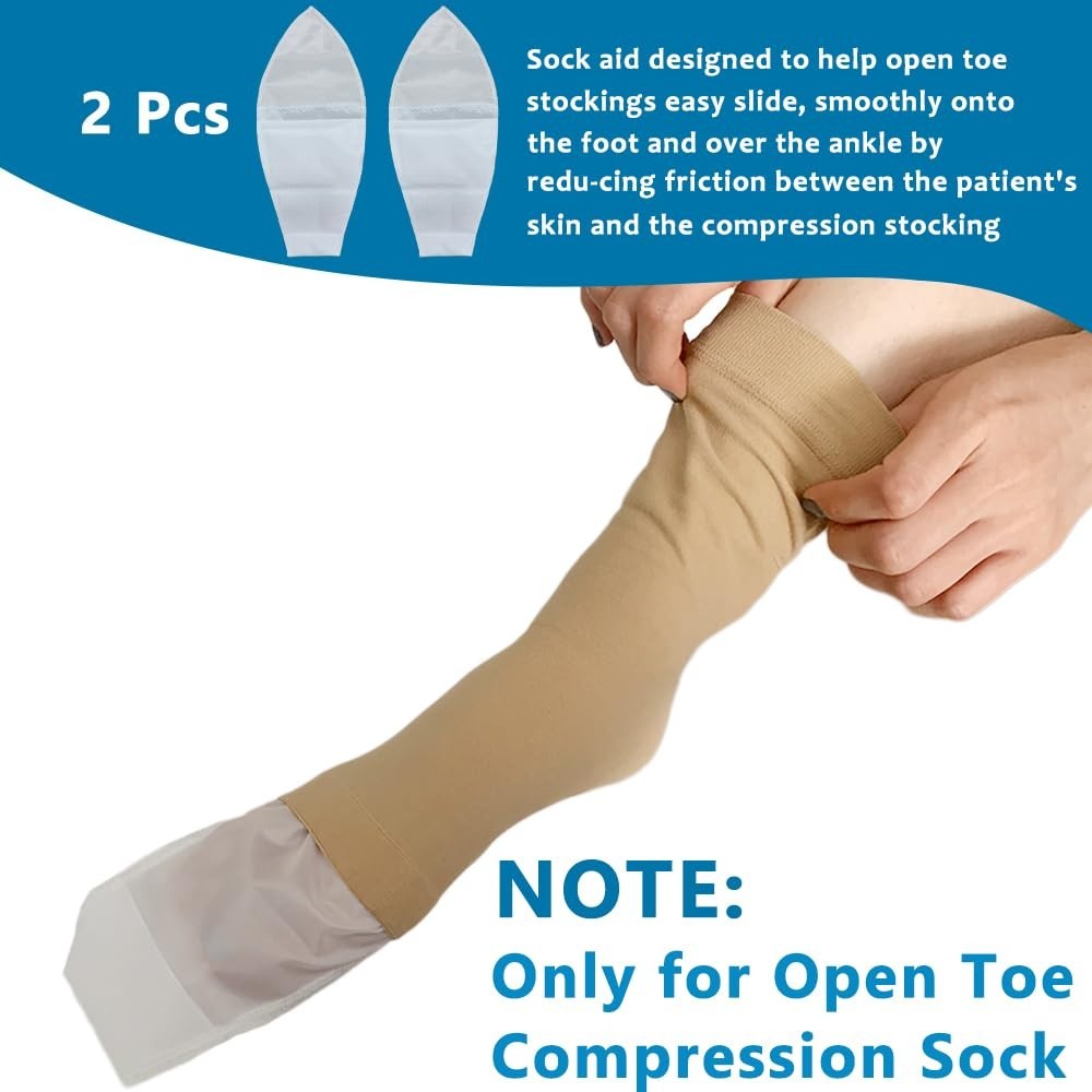 2 Pcs Open Toe Compression Sock Aid – Easy Slide Applicator for Independence