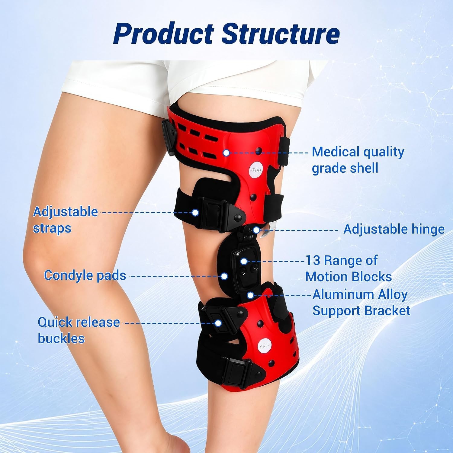 Unloader OA Knee Brace, Single Upright Adjustable Outer Hinged Support