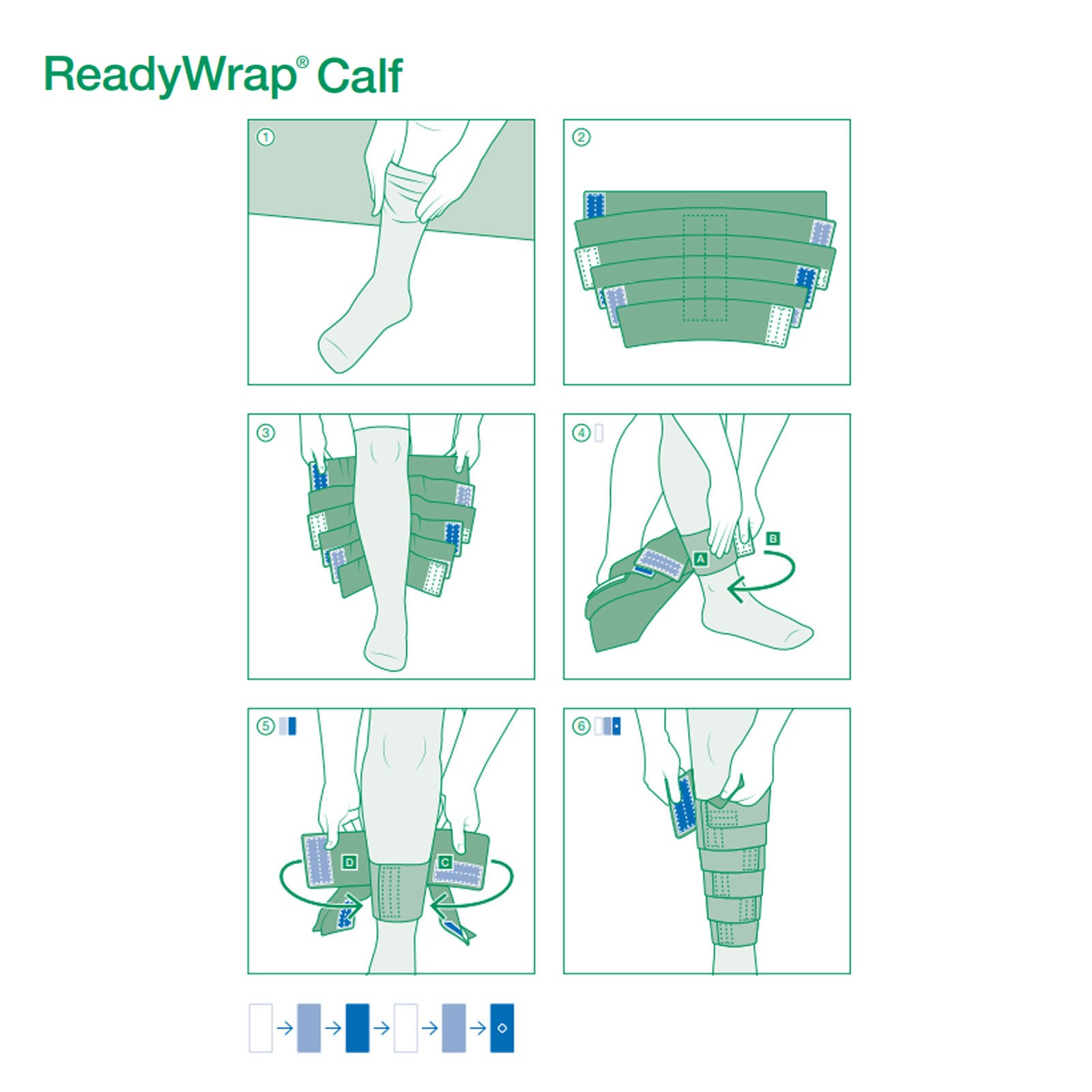 READYWRAP ReadyWrap Calf Black XL Regular Length Compression Wrap (104455)