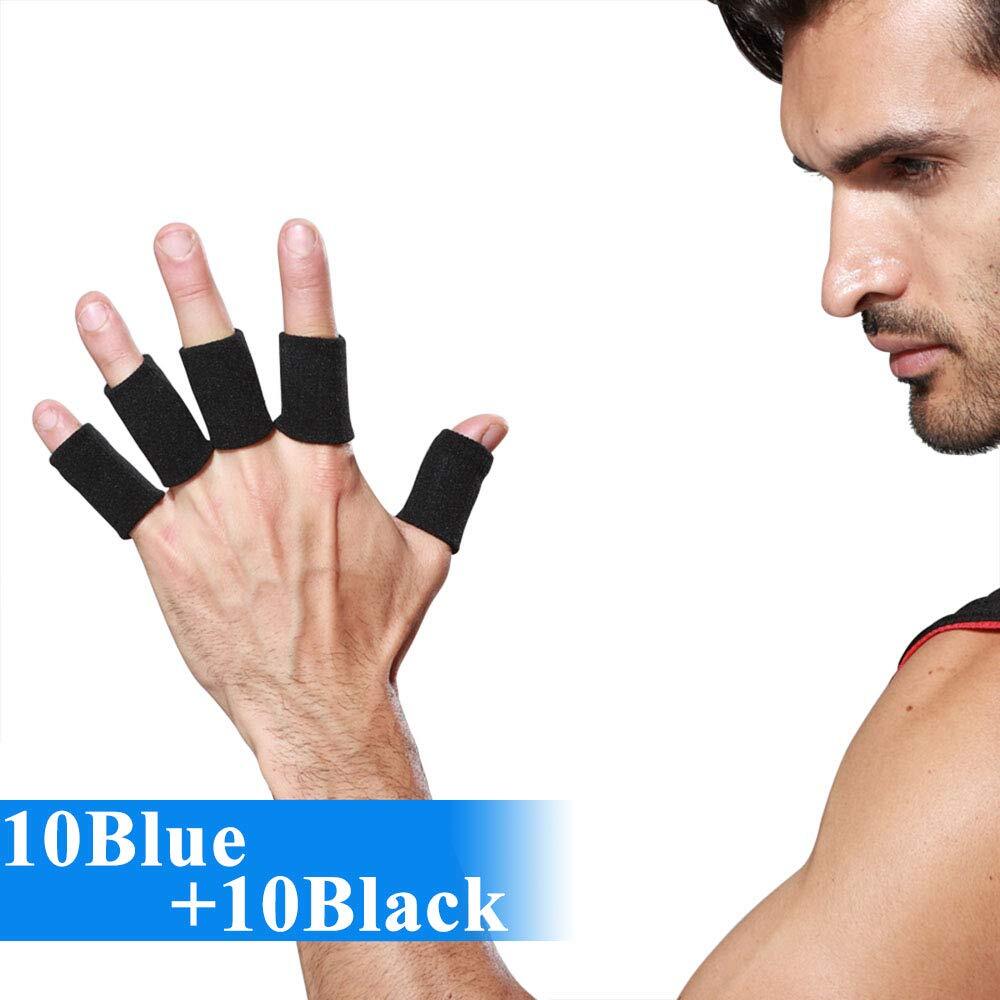 20 Pcs Finger Sleeves Protectors Sports Finger Splints Thumb Finger Support
