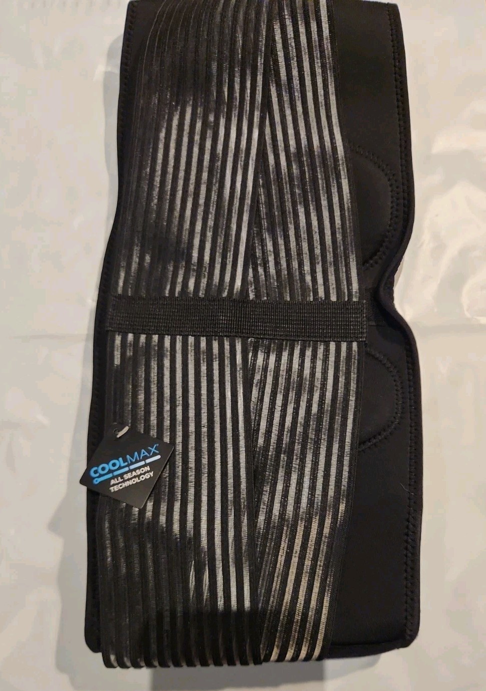 AllyFlex Sports Large Back Brace CoolMax Technology Lumbar Sports Support Black