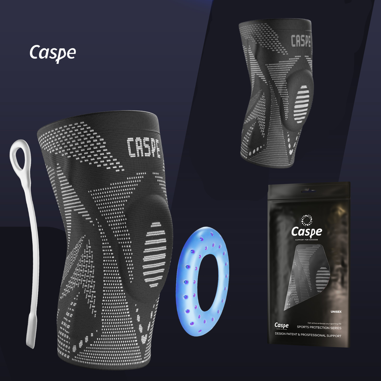 Knee Brace Compression Sleeve Support Joint Pain Arthritis Relief For Sport Gym