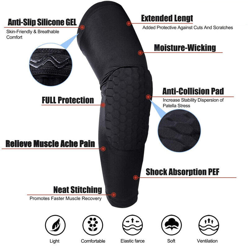 Basketball Knee Pads Compression Leg Sleeve Crashproof Protective Gear Men Women