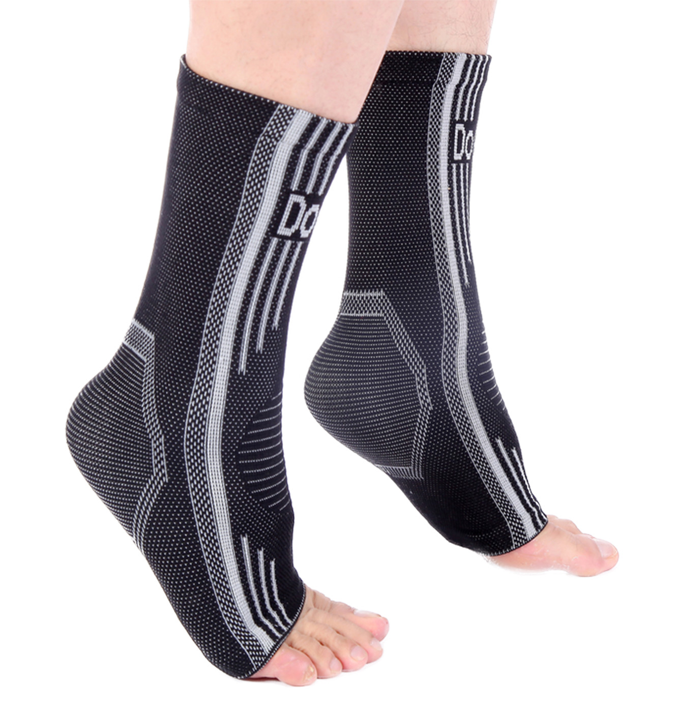 Doc Miller Ankle Compression Sock Brace Sleeve Plantar Fasciitis Tendonitis Spur