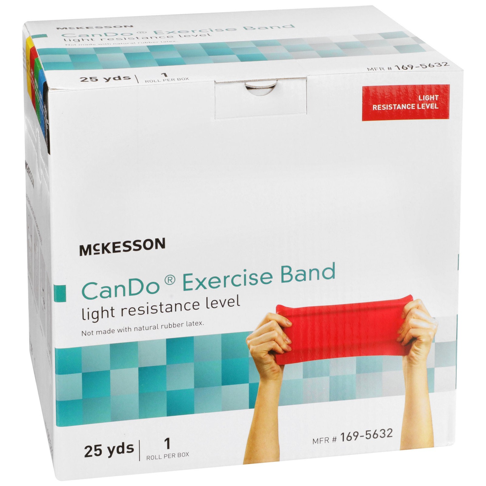 McKesson CanDo Exercise Resistance Band Red Light Resistance 5″ x 25 Yd 1 Each